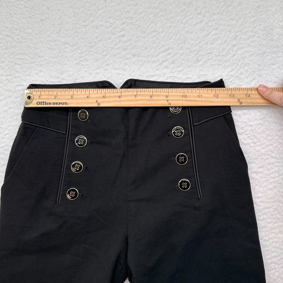 Elevenses | Black Sailor Pants Anthropologie HighWaisted Wide Leg 25 - Picture 7 of 9